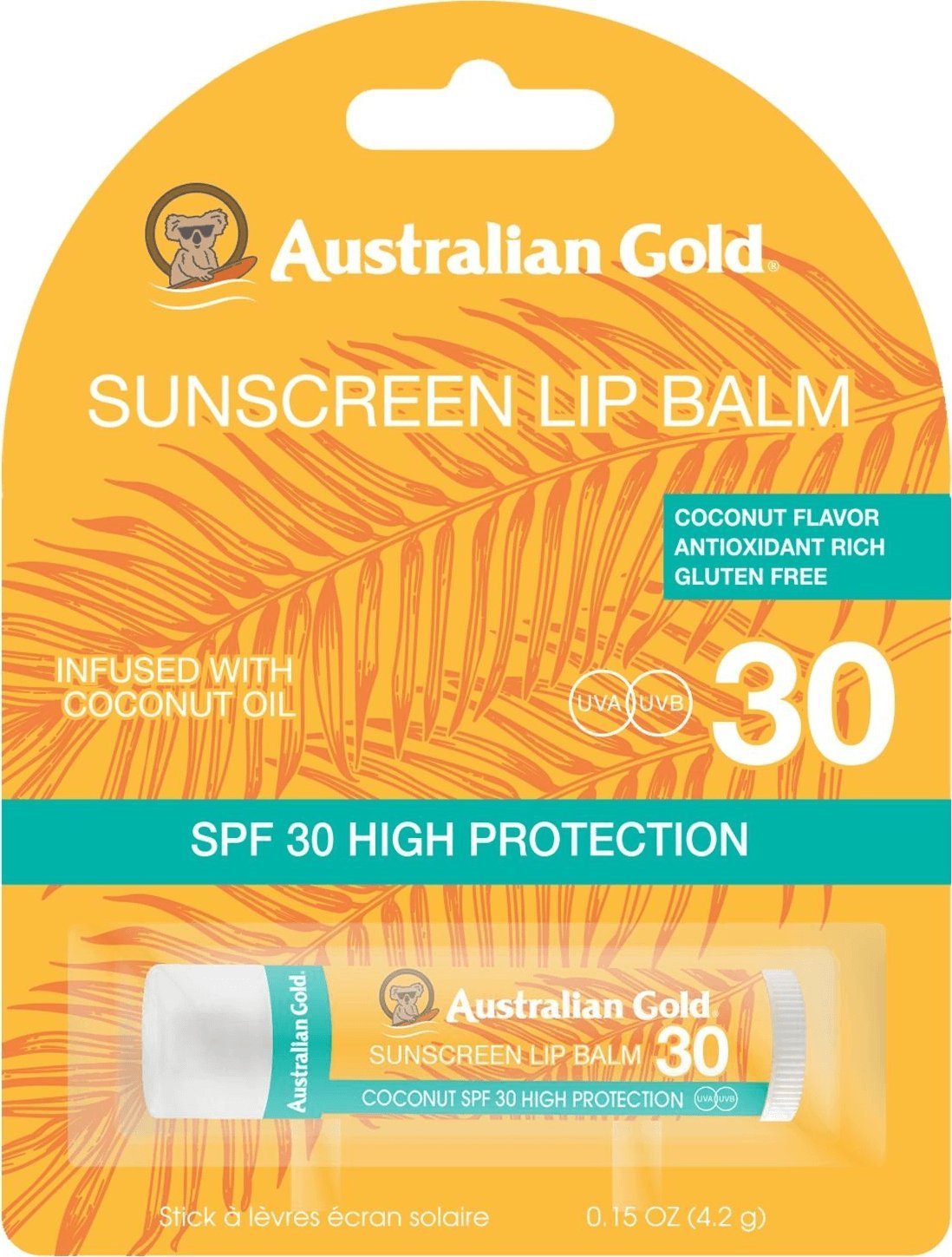 Australian Gold Australian Gold SPF 30 Lipbalm Stick Balsam Do Ust W Sztyfcie