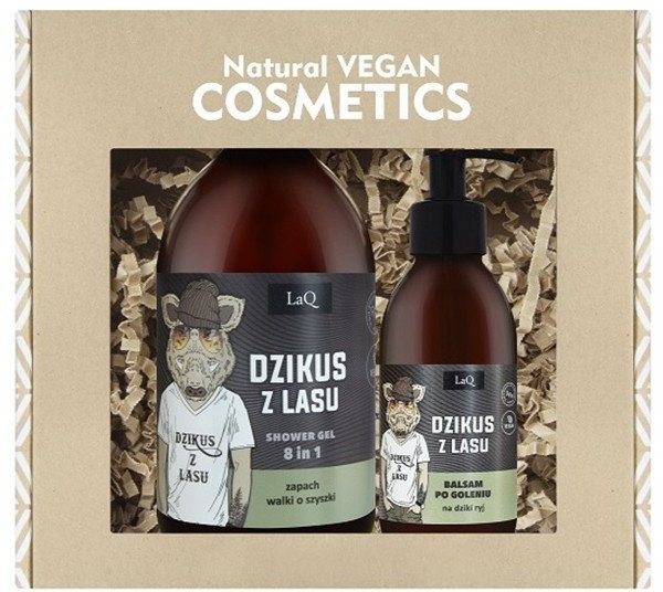 LaQ Dzikus z Lasu zestaw żel pod prysznic 500ml + balsam po goleniu 150ml