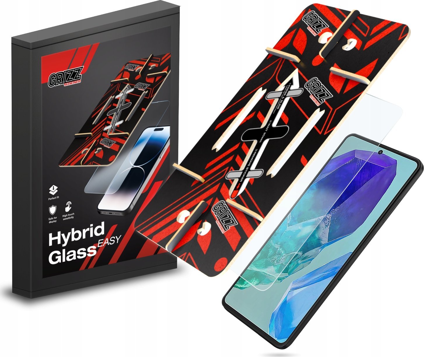 GrizzGlass Szkło hybrydowe HybridGlass Easy do Samsung Galaxy M55