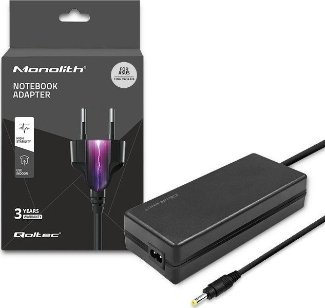 Zasilacz do laptopa Qoltec Zasilacz do Asus 120W | 19V | 6.32A | 5.5*2.5 |+kabel zasilający