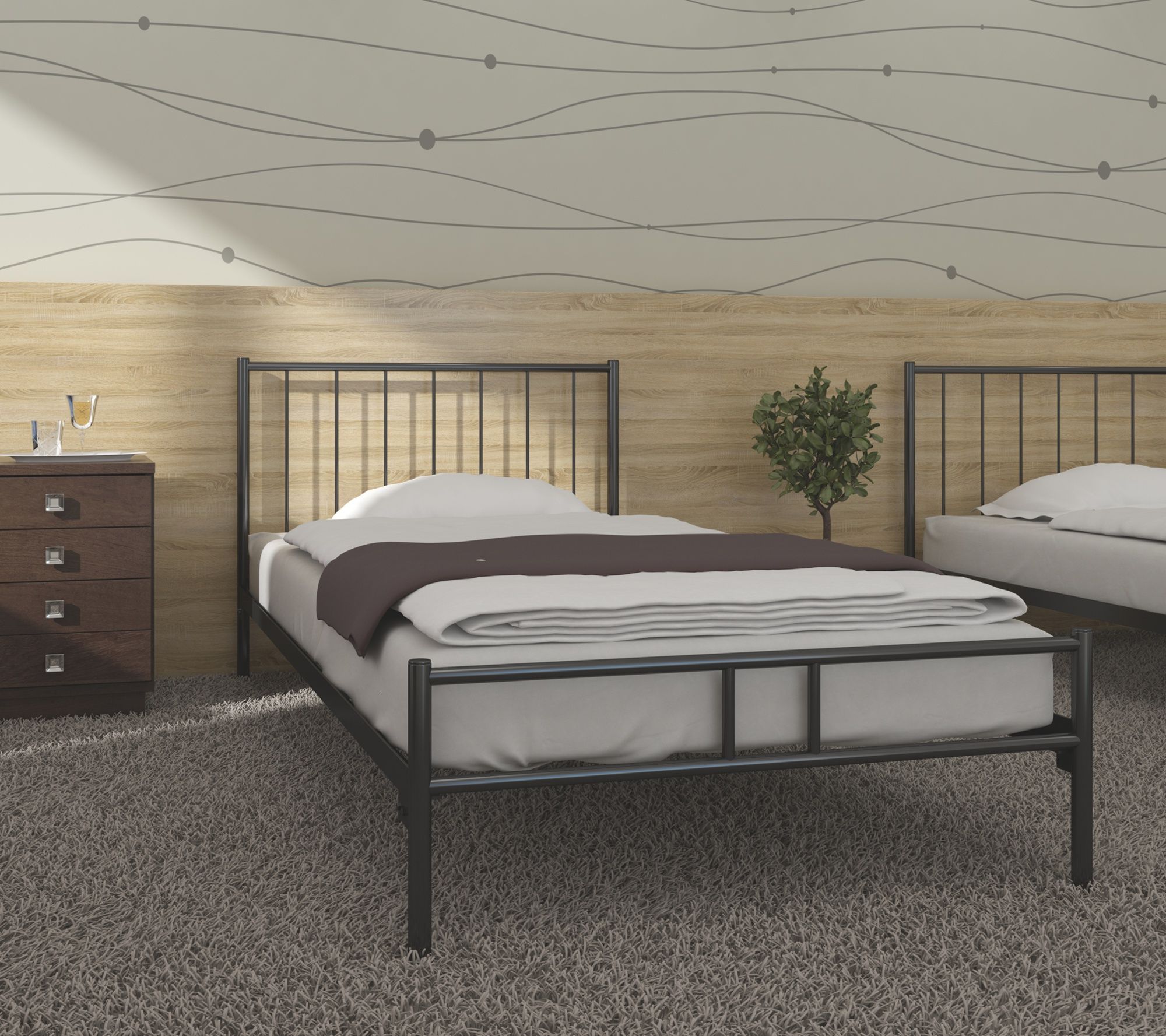 Lak System Łóżko do sypialni 140x200 WZÓR 3 J + stelaż