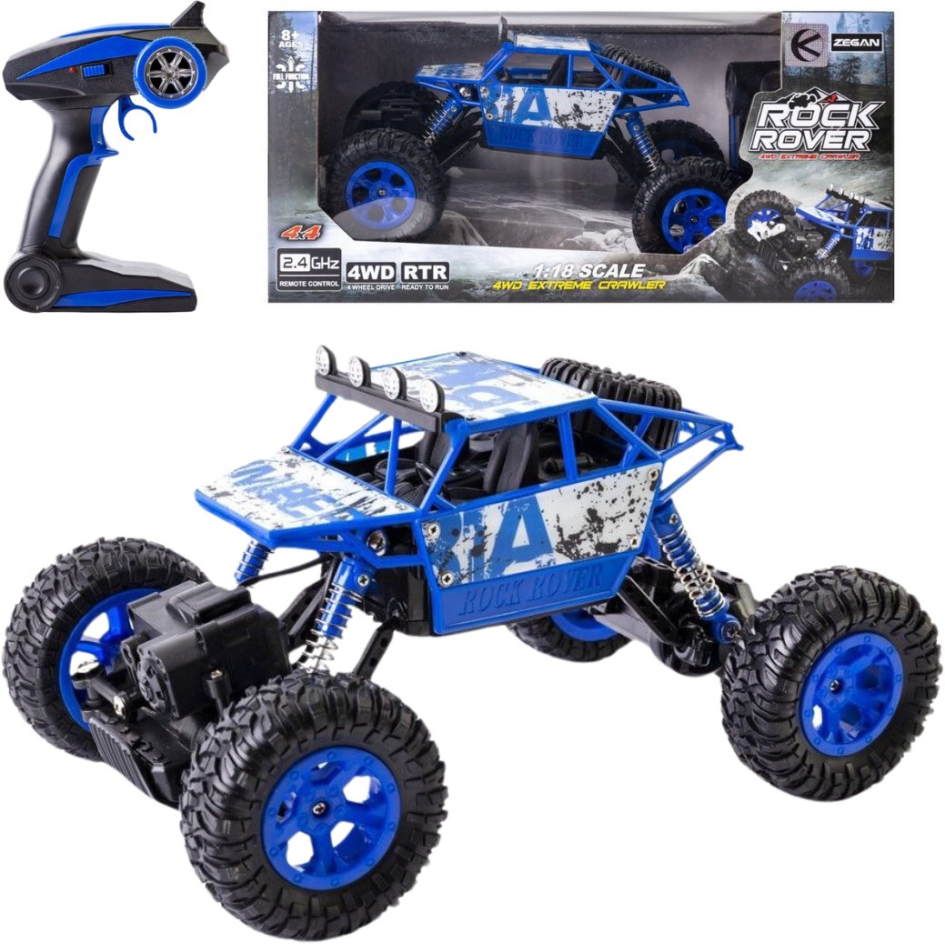 Duży Monster Truck zdalnie sterowany niebieski