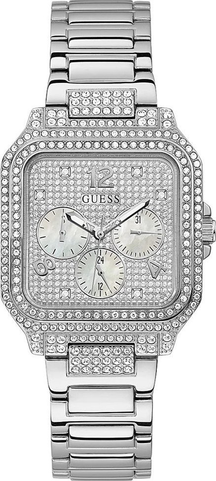 Zegarek Guess Zegarek damski Guess GW0472L1 CYRKONIE srebrny