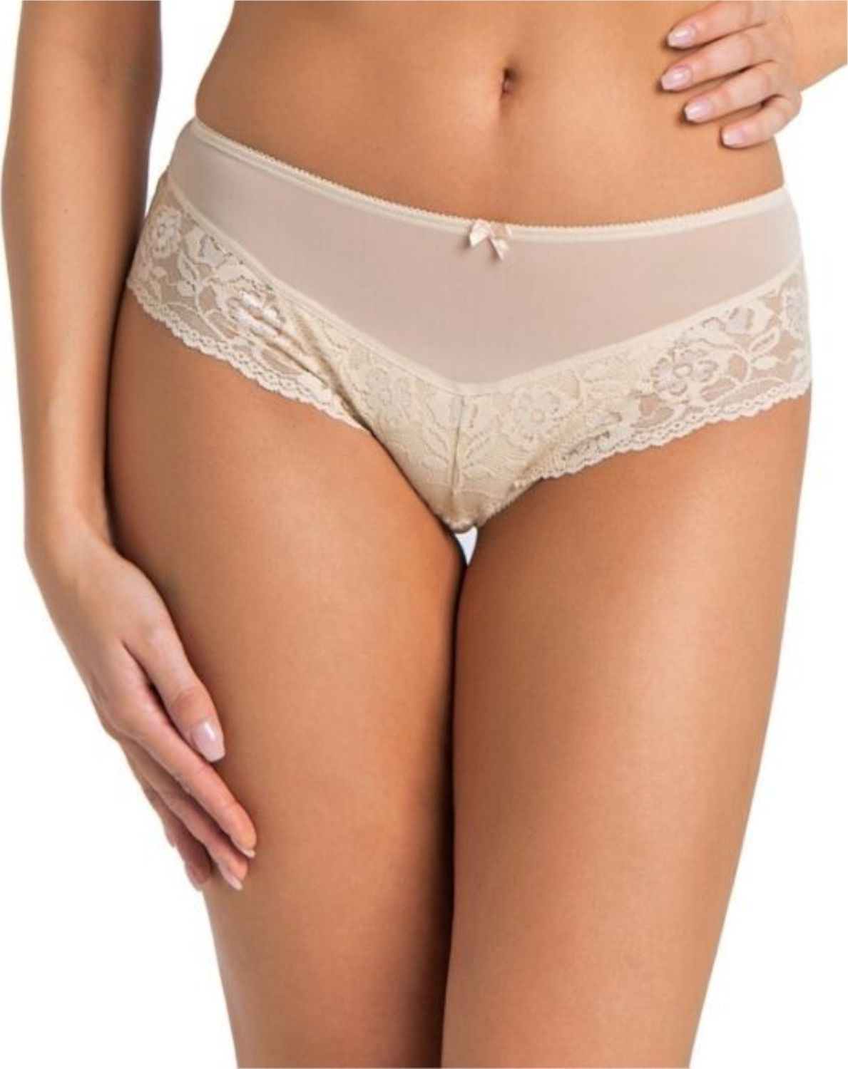 Teyli Majtki koronkowe Amelia beżowe r. L