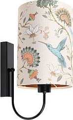 Kinkiet Lumes Nowoczesny kinkiet tuba z motywem kwiatów - S388-Palva