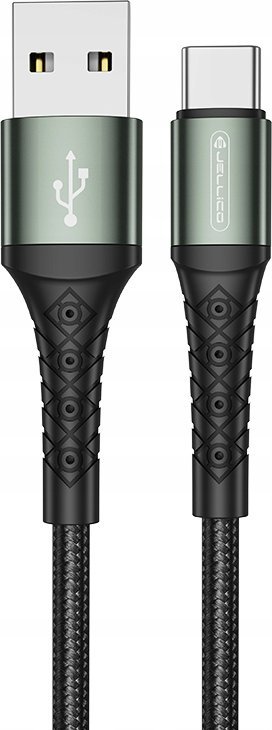 Kabel USB Jellico JELLICO kabel B12 USB-C 3.1A 2M Czarny