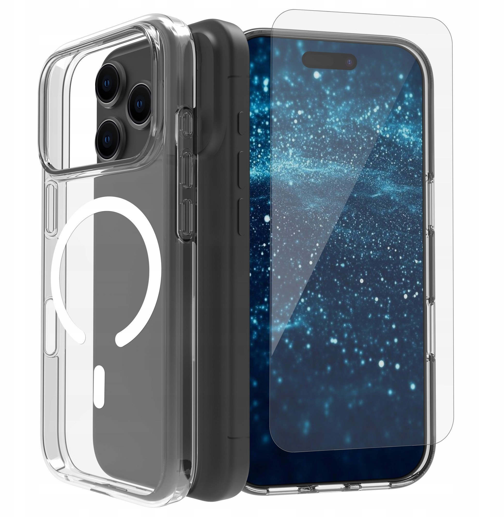 Zestaw Roobix 3w1 Combo do iPhone 17 Pro Max (etui MagSafe + szkło + ochrona obiektywu)