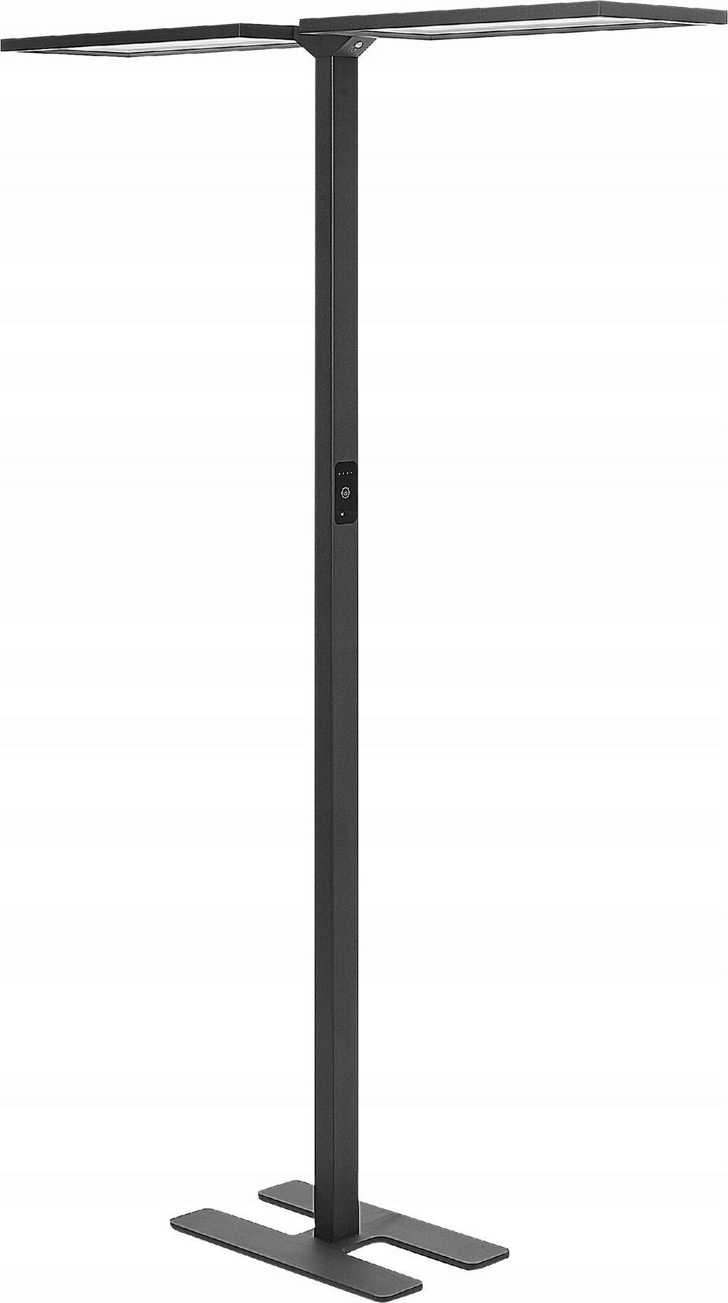 Lampa podłogowa Beliani Lampa podłogowa LED metalowa czarna SCULPTOR