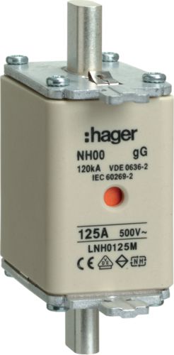 Hager Wkładka bezpiecznikowa NH00 125A 500V gG (LNH0125M)