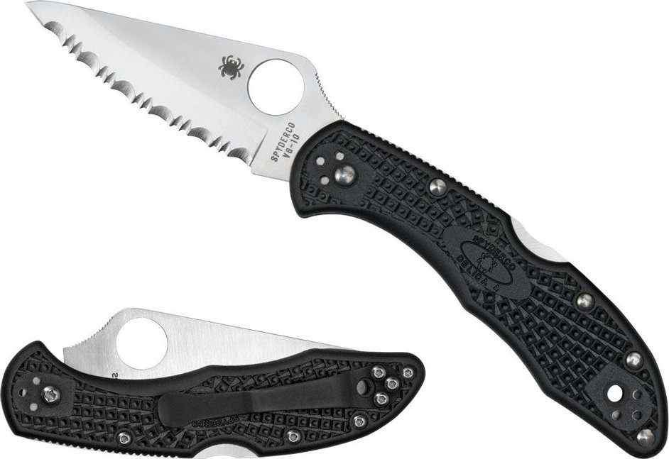 Spyderco Spyderco DELICA 4 FRN BLACK SERRATED C11SBK