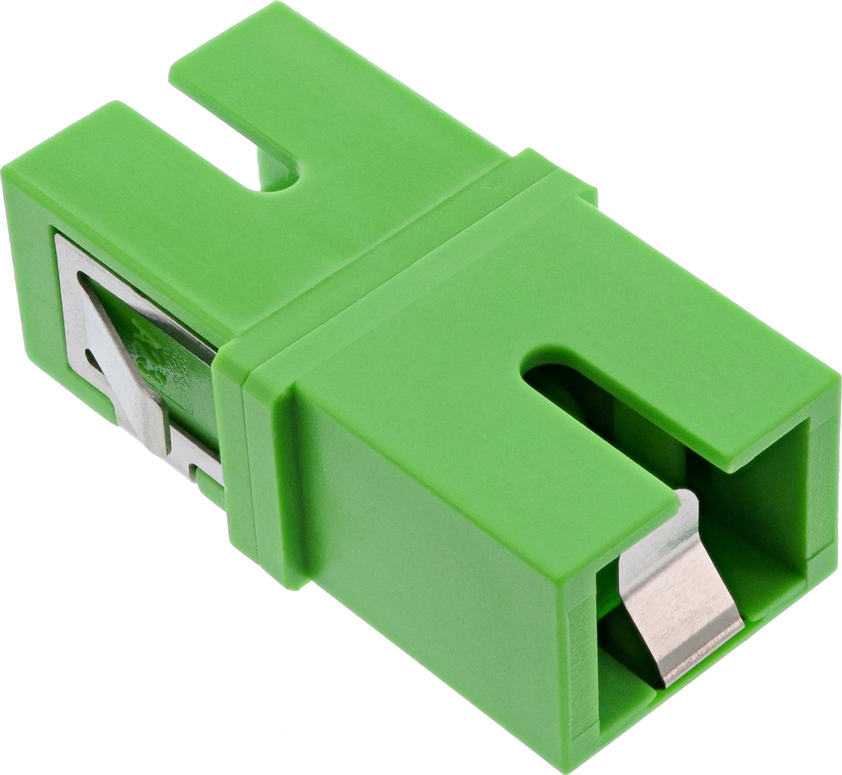 InLine ® Złącze światłowodowe, Simplex SC/SC, SM, Hüle ceramiczna, z wewnętrzną przesłoną, zielony