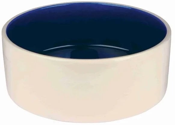 TRIXIE 2452, Dog, Ceramic, Blue, Cream, Pet feeding bowl, Monochromatic, 2.3 L