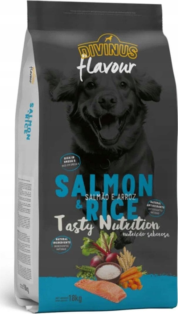 Divinus FLAVOUR dla psa łosoś z ryżem 18 kg