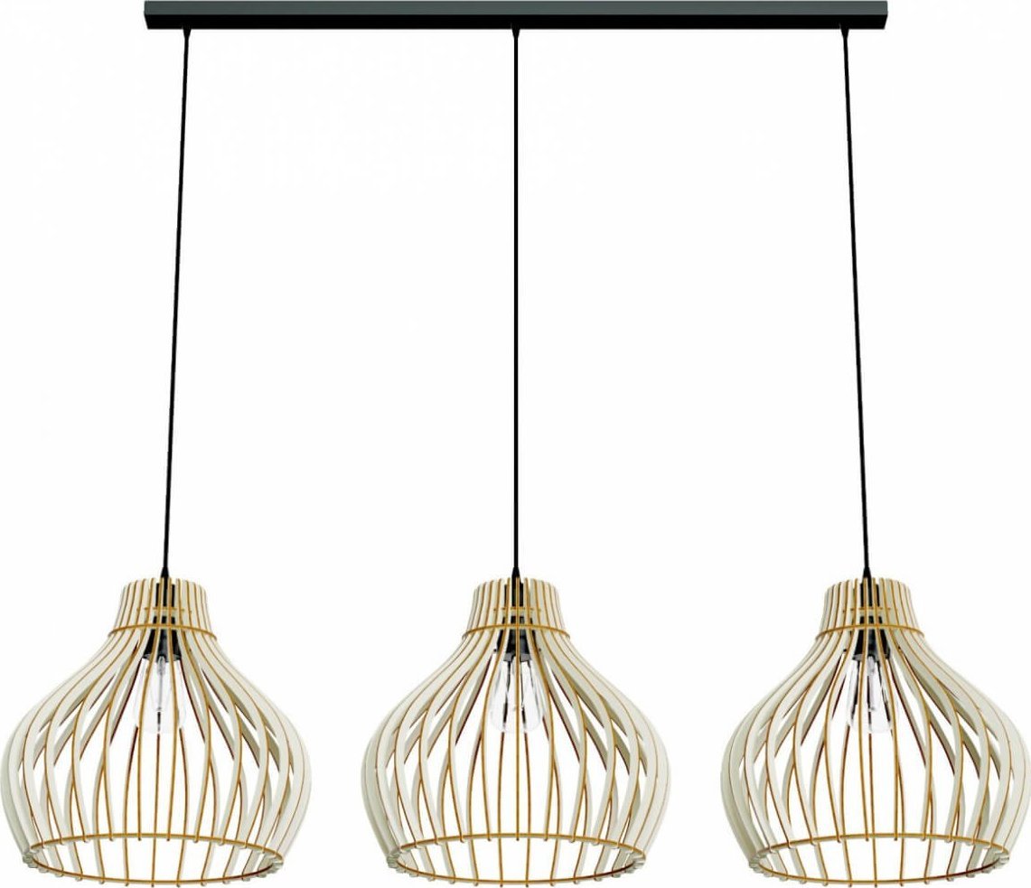 Lampa wisząca TEAM 3-płomienna lampa wisząca 137623620583 skandynawska drewno