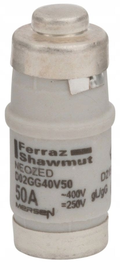 Wkładka bezpiecznikowa D02 gG 400VAC /250VDC 50A D215191