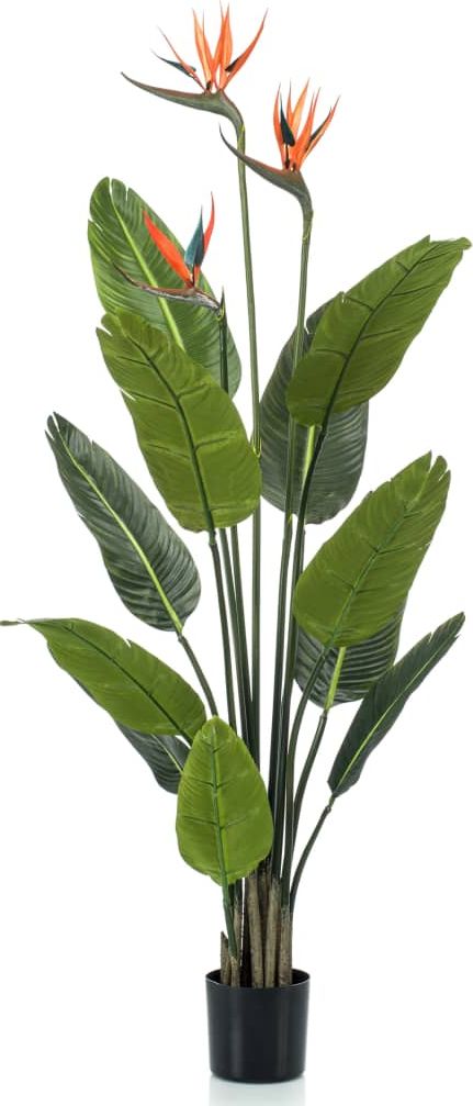 Emerald Emerald Sztuczna strelicja z kwiatami, w doniczce, 120 cm