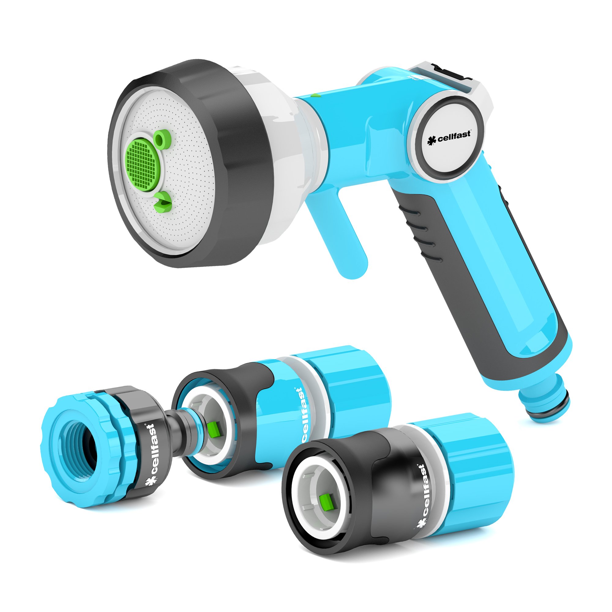 Cellfast Zestaw ze zraszaczem pistoletowym 4-funkcyjnym 1/2" (53-540)