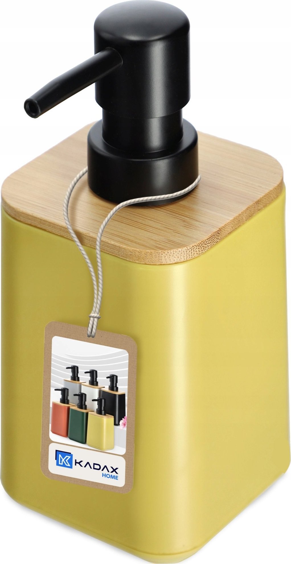Dozownik do mydła Kadax Dozownik Mydła 400ml Na Mydło W Płynie Żelu Żółty