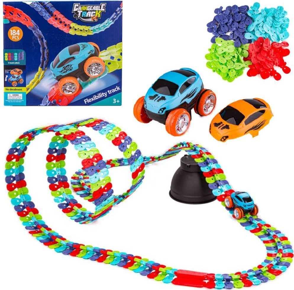 DK Elastyczny Tor Samochodowy, Wyścigowy 184 Elementy