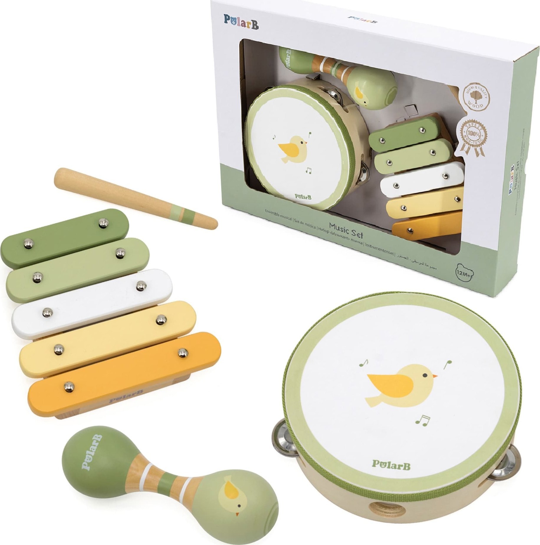 Viga Toys Zestaw Instrumentów Muzycznych Zielony