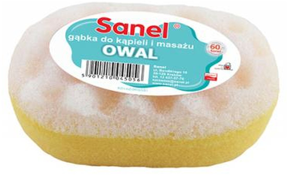 Sanel GĄBKA DO KĄPIELI I MASAŻU OWAL RELAX