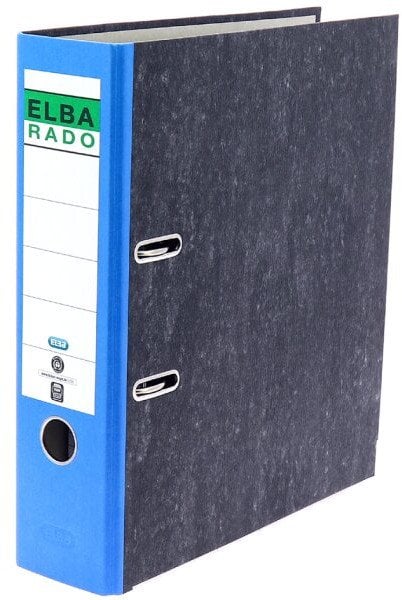 ELBA Ordner rado Wolkenmarmor A4 mit Rückenschild blau