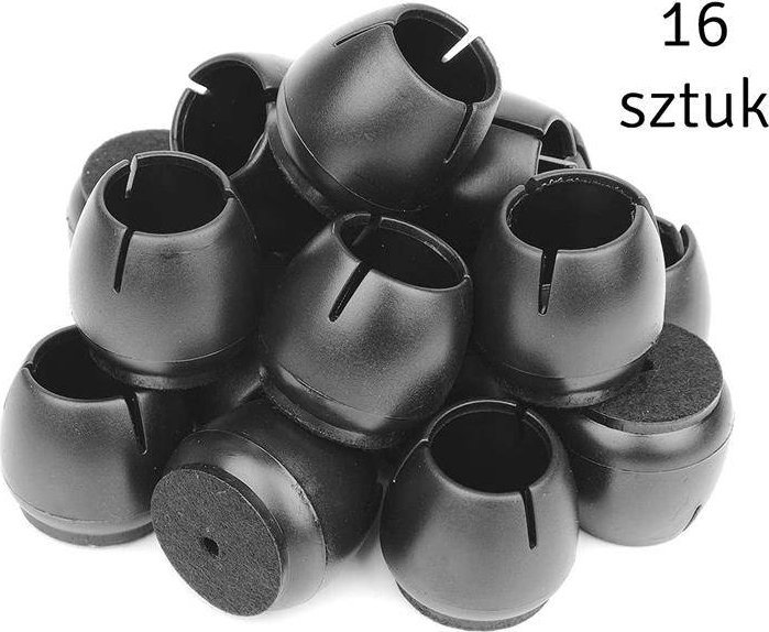 Aptel 16 PODKŁADEK ANTYPOŚLIZGOWCH pod MEBLE podkładki czarne AG562G