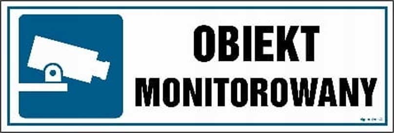 Mój dom Obiekt Monitorowany - Tabliczka 300X100 Naklejka Samoprzylepna Libres Polska Sp Nc023_300X100_Fn 5904937403994
