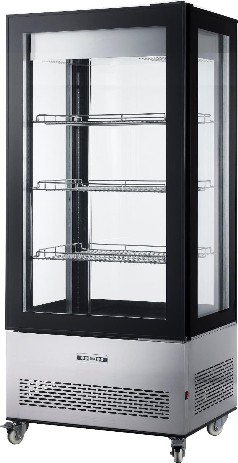 Witryna chłodnicza ARKTIC Witryna chłodnicza cukiernicza na kółkach 3 półki LED 550L Witryna chłodnicza cukiernicza na kółkach 3 półki LED 550L