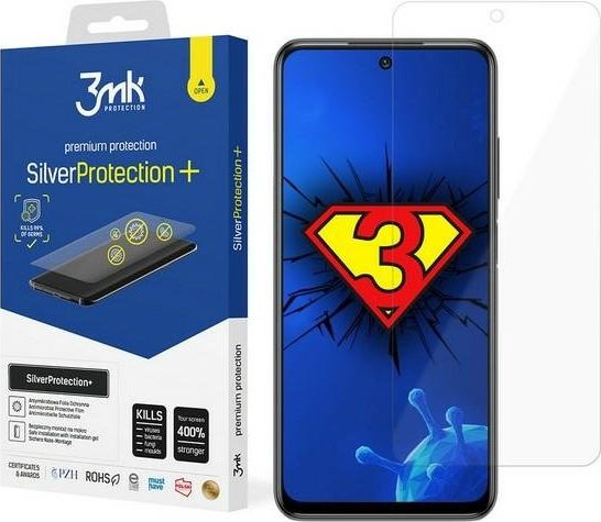 3MK 3MK Silver Protect+ Xiaomi Redmi Note 10 Folia Antymikrobowa montowana na mokro