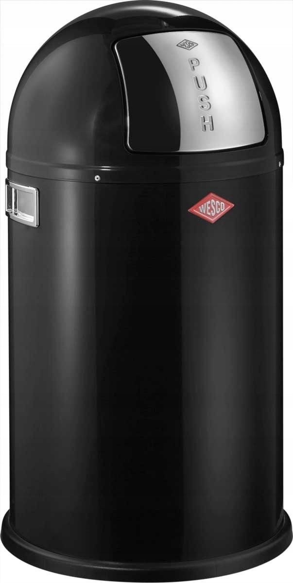 Kosz na śmieci czarny 50l Pushboy Wesco