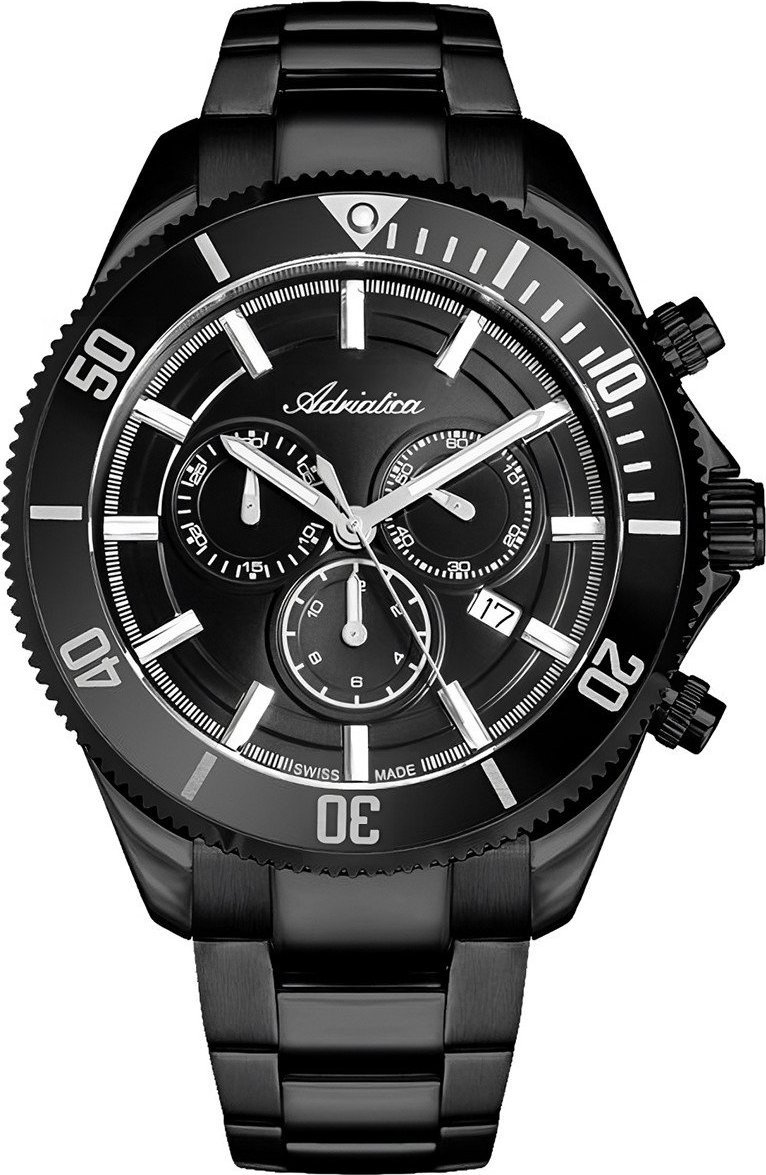 Zegarek Adriatica Zegarek męski Adriatica A1139.B116CHN czarny
