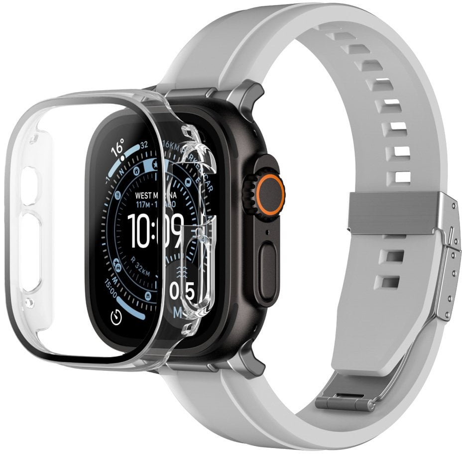 Amazingthing Szkło ochronne Radix z etui na Apple Watch UItra 3 49 mm - przezroczyste