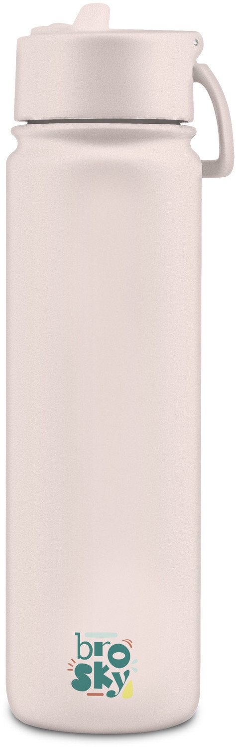 Brosky Basic Stalowa butelka na wodę w kolorze różowym 680ml