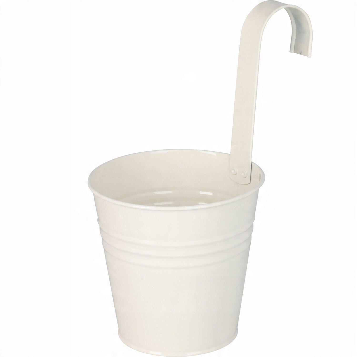 Cynkowa osłonka na doniczkę z hakiem, 13 x 13,5 cm