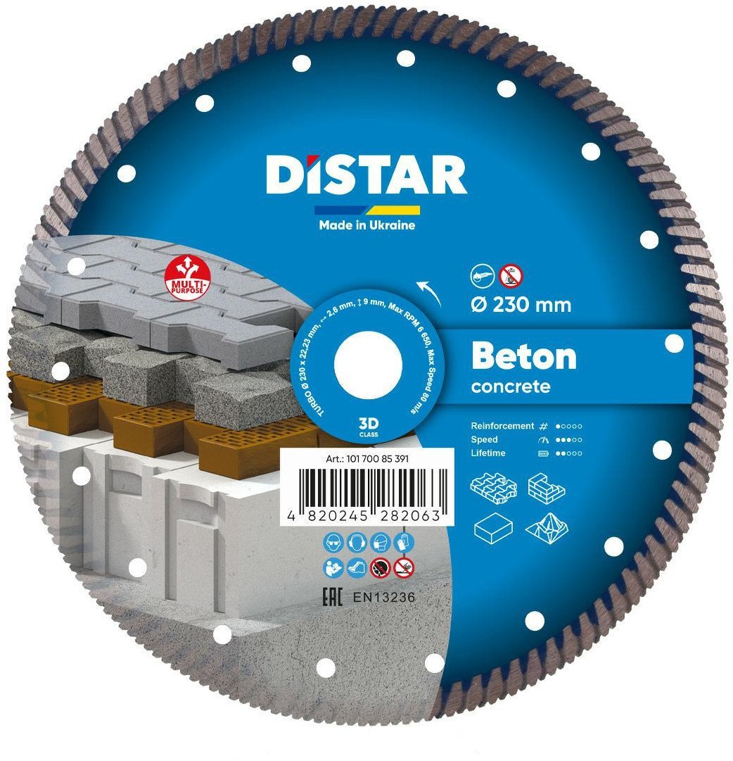 DISTAR TARCZA DIAMENTOWA BETON PRO 230 x 2,6 x 22,23mm TURBO