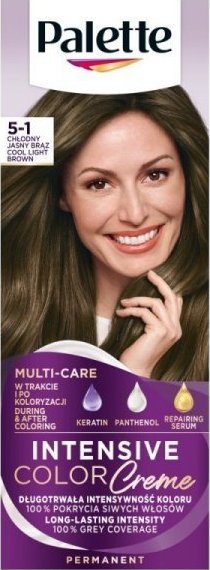 Schwarzkopf Palette Intensive Color Creme Krem koloryzujący nr 5-1 Chłodny Jasny Brąz 1op.