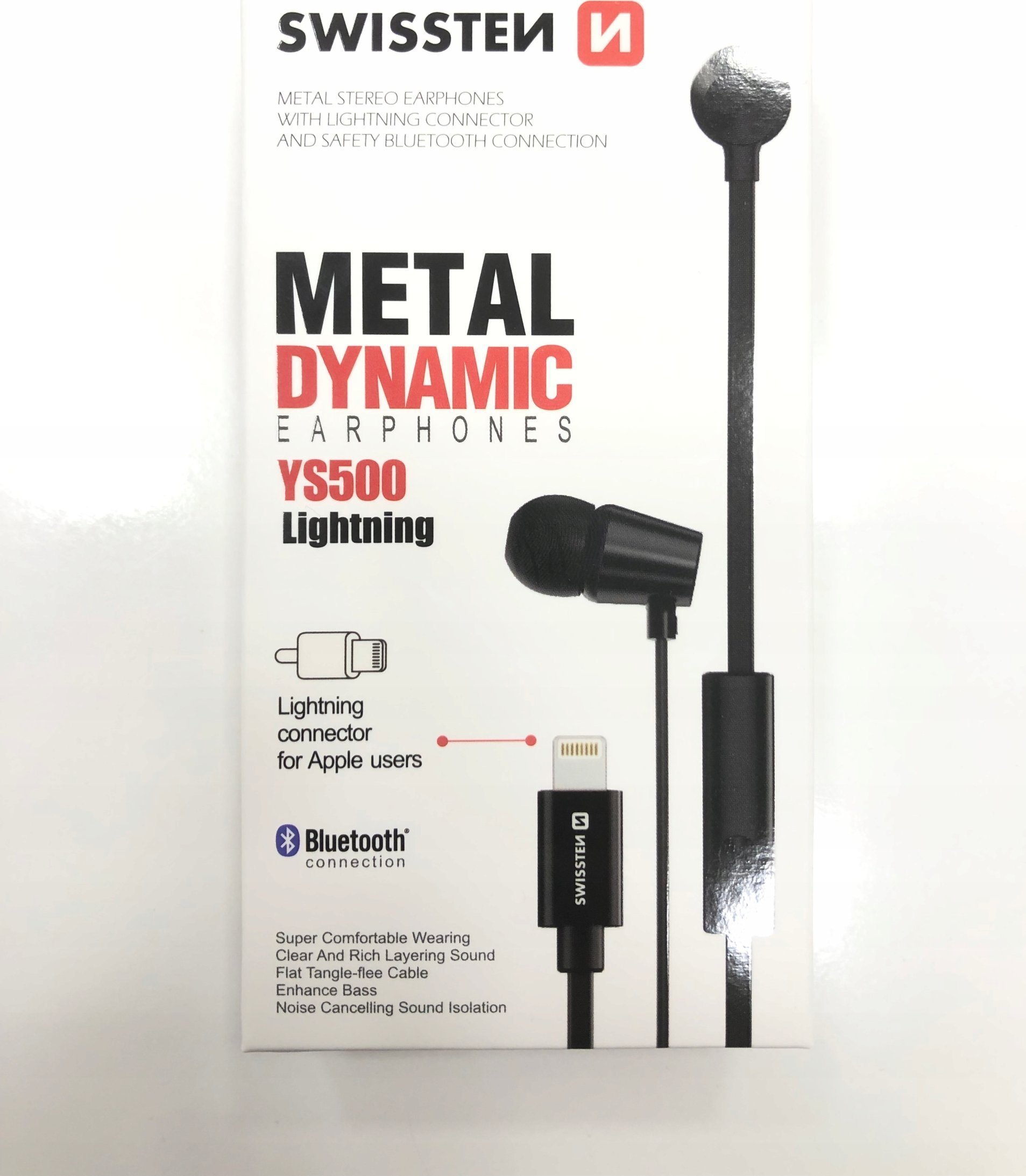 SWISSTEN Dokanałowe Słuchawki z mikrofonem do iPhone YS500