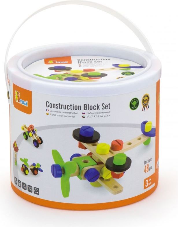 Viga Drewniany zestaw konstrukcyjny 48 el.