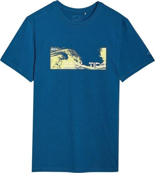 Koszulka męska 4F M2030 niebieska 4FWSS25TTSHM2030 46S XL