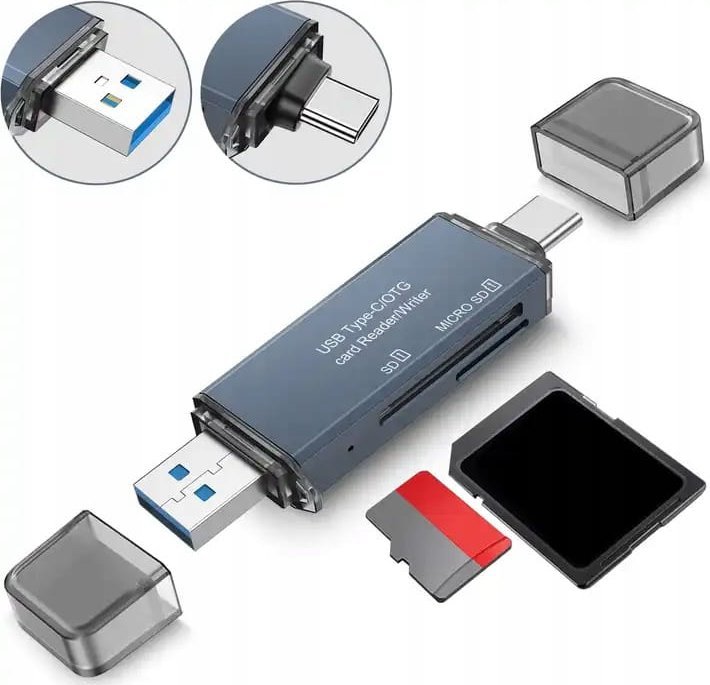 Czytnik Zenwire Czytnik Kart Pamięci SD USB 3.0 USB-C Adapter 4w1 SD + MICRO SD TF 5 Gb/s do 2TB