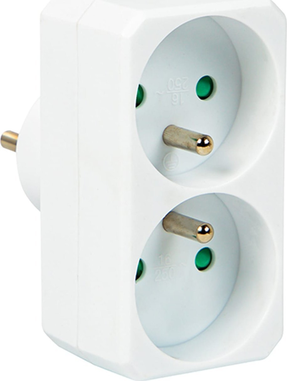 Blow 98-606# Rozgałęźnik r-270p pr 2-gniazda z uziemieniem okrągłe