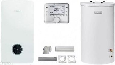 Piec gazowy Junkers Pakiet kocioł gazowy kondensacyjny 1-f Bosch Condens GC2300iW20P + zasobnik WST120-5O + regulator CW400 + zestaw w szacht AZB 616/