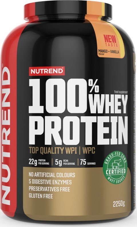 Nutrend NUTREND 100% Whey Protein 2250g Mango Vanilla