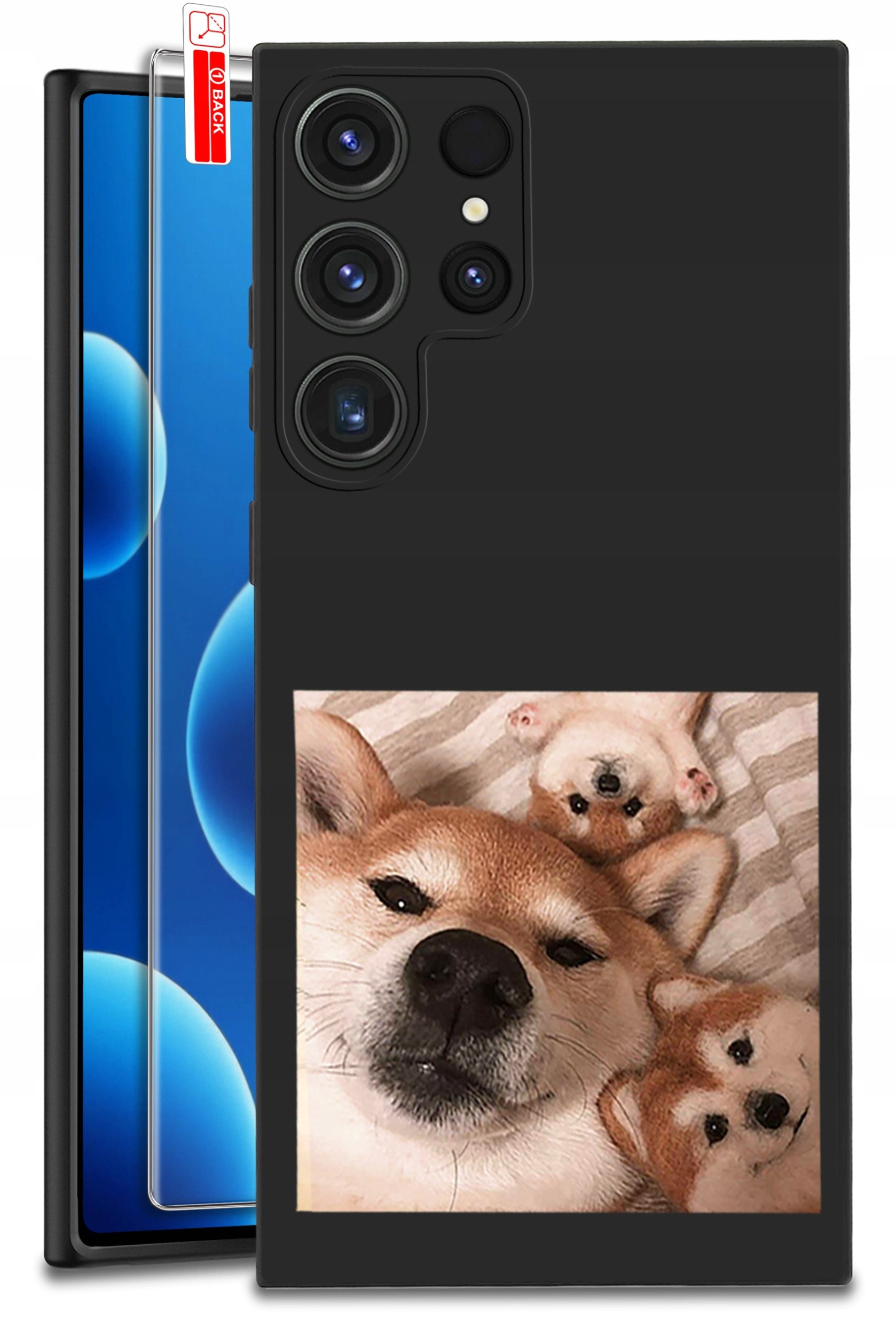 ETUI do Samsung Galaxy S25 Ultra WZORY | SILIKONOWE MATT CASE + SZKŁO 9H