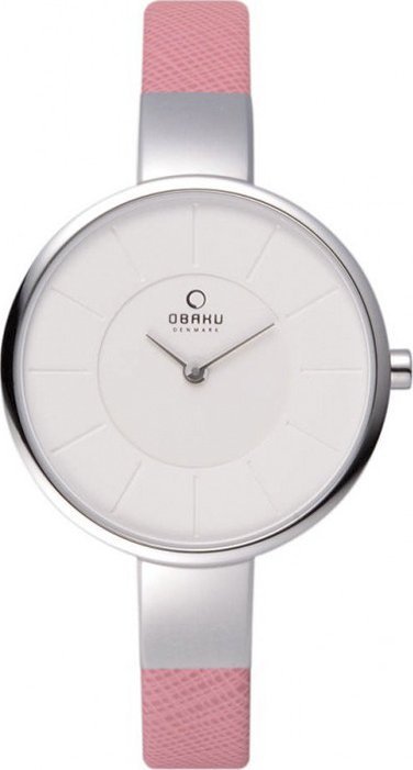 Zegarek OBAKU Zegarek damski Obaku Denmark V149LCIRP różowy