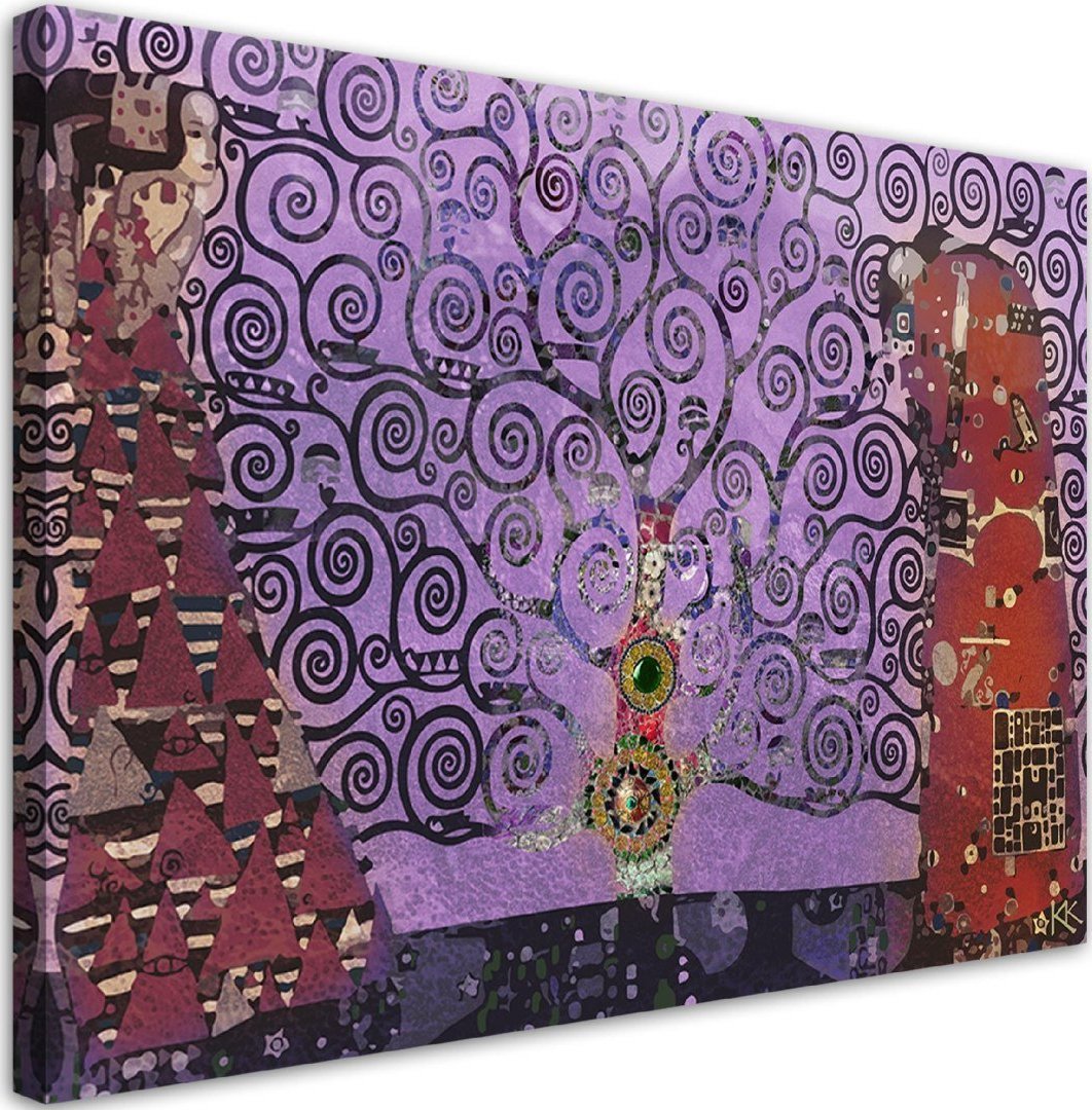 Feeby Obraz, Fioletowe drzewo życia abstrakcja - 120x80