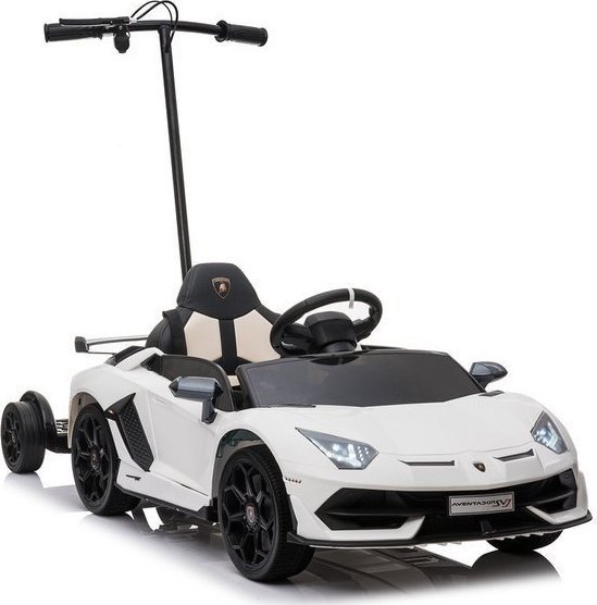 Lean Cars Auto Na Akumulator Lamborghini Aventador SX2018 Biały z Platformą