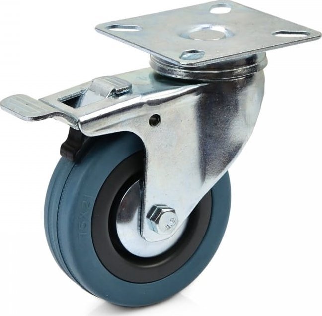 Geko Koło obrotowe z hamulcem 75mm PP/guma (50)