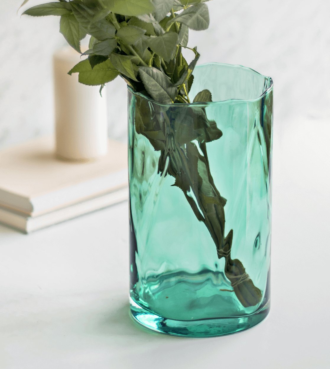 Wazon szklany Optyk turkus